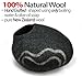 100% Natural Wool Large Cat Cave – Handmade Premium Shaped Felt – Makes Great Covered Cat House and Bed for Kitty. for Indoor Cozy Hideaway. Large Pod Soft Hooded Bed Area. (Charcoal Wiggle)thumb 2
