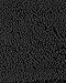 LuxUrux Bathroom Rugs Sets 2 Piece: Quick Dry, Soft Plush Anti-Slip, Super Absorbent. Includes Rectangular (31x20 inches) & U-Shaped Toilet Mat (20x20 inches) | Black