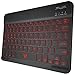 Airfox K10 Ultra Compact Slim Profile LED Backlit Wireless Bluetooth Keyboard for iOS, Android, Windows and Mac with Rechargeable Lithium Battery,9.7