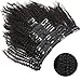 Afro Kinky Curly Clip in Ponytail Hair Extensions for Black Women 10 Inches Natural Color Ponytail Extensions