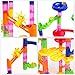 MetroTen Marble Run Toy Maze Ball Game Set for Kids, 130 Pieces with 30 Marbles, Race Coaster Educational Construction Building Blocks by
