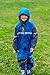 Oakiwear Kids One-Piece Waterproof Trail Rain Suit, Celestial Blue, 3T Toddler