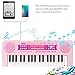 aPerfectLife Kids Keyboard Piano, 37 Keys Chargable Multifunction Mini Piano Keyboard Toys for Over 3 Year Old Girls with Microphone (Pink)