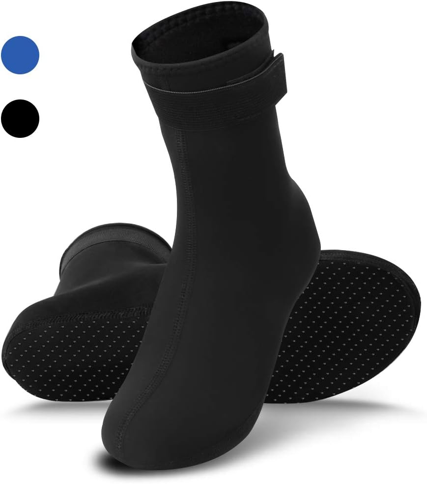 RTDEP Neoprene Socks, 3MM Water Socks, Diving Socks for Women Men,Water Resistant Wetsuit Socks,Wetsuit Boots Sand Socks