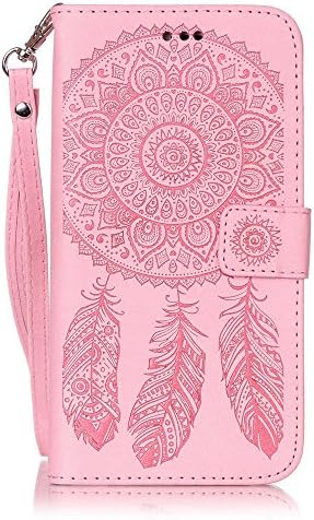 iPhone 7 Plus Case, iPhone 7 Plus Wallet Case, PS Hunters Embossed Dreamcatcher PU Leather Flip Stand Cover Case with Card Slot Flap Closure Lanyard for iPhone 7 Plus