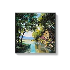 Framed Canvas Wall Art for Living Room, Bedroom Country Scenes Canvas Prints for Home Decoration Ready to Hang - 16x16 inches