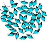 1000pcs Aquamarine Rhombus 1.5x3x1 Flat Back Rhinestones Flatback acrylic Gems for Nail Art Cards wholesale AF0010-15
