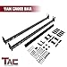 TAC Universal 2 Bars Roof Ladder Rack 600 LBS Capacity Utility Adjustable Cross Bar with Stopper for Van Without Rain Gutter Fit for Kayak Canoe Ladder Lumber Pipes Cargo Carrier Accessories