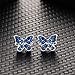 Buyless Fashion Girls Butterfly Stud Earrings Silver Surgical Stainless Steel - E100BTPNK