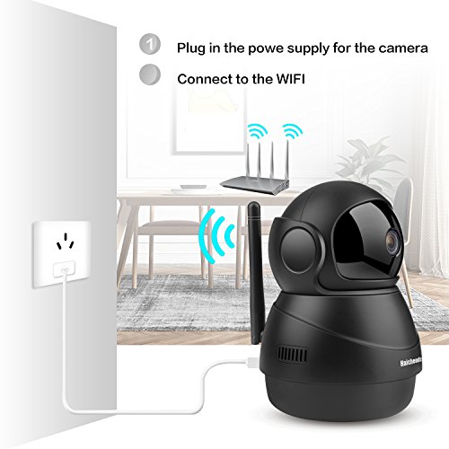 Haichendz (Pro) Home Wireless IP Camera 1080P HD WiFi Indoor Security Surveillance System Pan/Tilt Two-Way Audio & Night Vision for Baby/Elder/Pet/Nanny Monitor … (Black) - Thumbnail 3