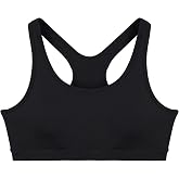 Stelle Girls Racerback Sports Bra Training Bra for Girls 6-15Y | Removable Pads, Light Support, Soft, Breathable, Scoop Neck, Training Bra, Athletic, Dance, Yoga Crop Top for Teens Kids