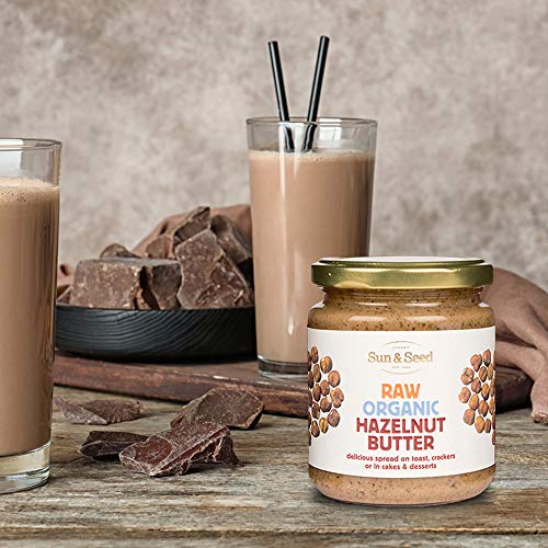 Sun and Seed - Organic Raw Hazelnut Butter - Gluten Free and Keto Friendly - Ultra Healthy And Nutritious High Protein Spread - Rich in Folate and B-complex Vitamins (Hazelnut, 2 Pack)