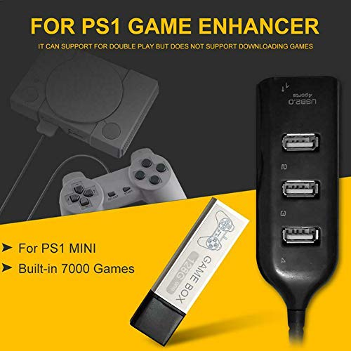 Children 128G Playing 7000 Games Game Enhancer Extended 176 Models For PS1 MINI 128G Black (13.5x5.5x2.5cm)