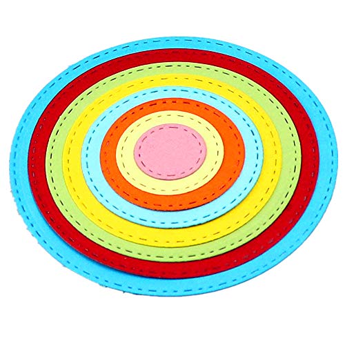 Round Circle Metal Cutting Dies Embossing Metal Stencil in Dies-Cutting Machine for Scrapbooking Card Making (8pcs/Pack Circle Dies cuts