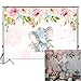 Mehofoto Elephant Baby Shower Backdrop Pink Elephant Floral Birthday Background 7x5ft Vinyl Baby Girls Baby Shower Birthday Party Banner Backdrops