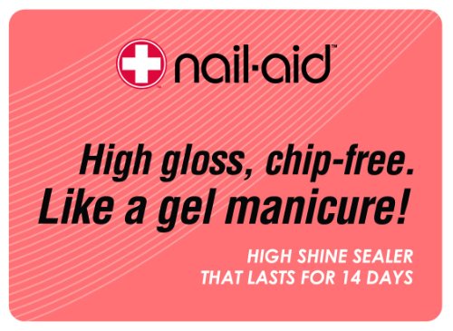 Nail-Aid Gel Xtreme Shine Top Coat, Clear, 0.55 Fluid Ounce