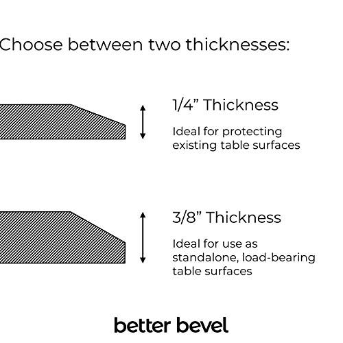 image for Better Bevel Round Tempered Glass Table Top | 1-Inch Beveled Edge | Pr