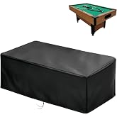 【Upgraded Fabric】Saking 8 Ft Pool Table Cover Billiard Table Cover, Black | Waterproof, Heavy Duty 8 Feet Pool Table Cover Indoor &amp; Outdoor, Scratch-Resistant Polyester Cloth Cover for Pool Table