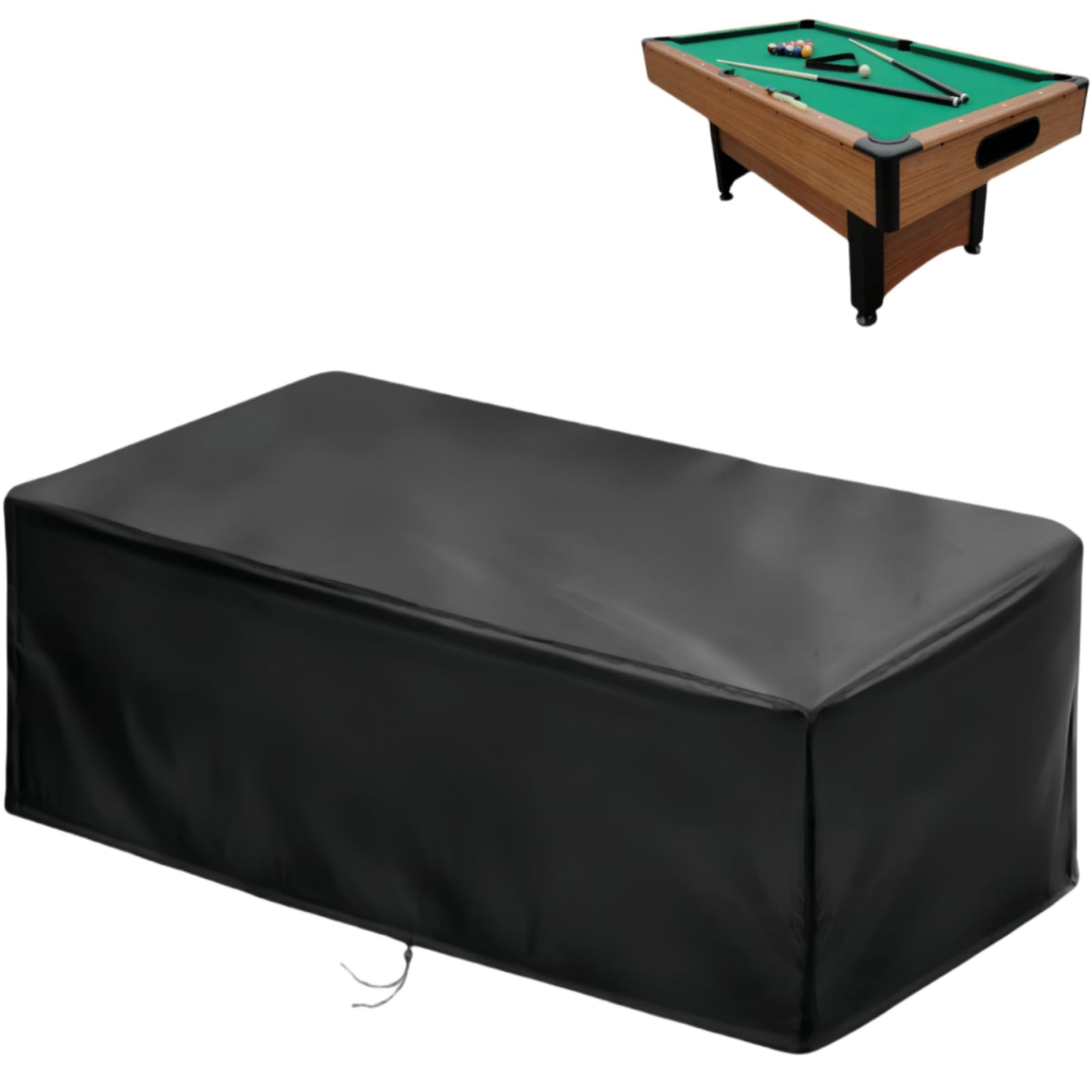 Photo 1 of ?2025 Upgraded Fabric?Saking 8 Ft Pool Table Cover Waterproof, Heavy Duty Billiard Table Cover Indoor & Outdoor, 102" L x 53" W x 32" H, Black