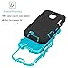 Galaxy S4 Case, EC 3in1 Hybrid High Impact Armor Case Defender Shockproof Combo Case for Samsung Galaxy S4 IV i9500 with Screen Protector and Stylus (Blue/Black)