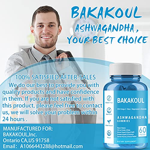 Ashwagandha Gummies 2 Pack Organic Ashawanga KSM-66 Gummy Root Supplement for Women & Men Help Stress Relief, Rest & Relax, Improves Sleep & Mood (Vegan, Non-GMO, Gluten & Gelatin Free 120 Count)