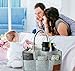 Diaper Caddy Organizer | Baby Felt Nursery Storage | Portable, Makes A CAR OR Plane Travel Easier | Unisex Shower Gift | by - GQ&C.