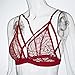 GOTD Women Sexy Lingerie Floral Sheer Lace Bra Top Seamless Bralette Cup (XL, Red)