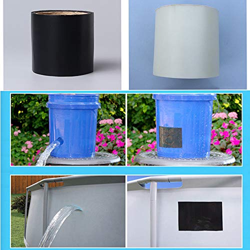 Waterproof Tape,Imported Hot Melt Adhesive Strong Flex Leakage Repair Waterproof Tape for Garden Hose Water Tap Bonding Rescue Quick Repairing Quick Stop Leak (White) - Thumbnail 7