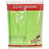 Party Dimensions Single Count Plastic Table Skirt, 29 by 14-Feet, Lime Green