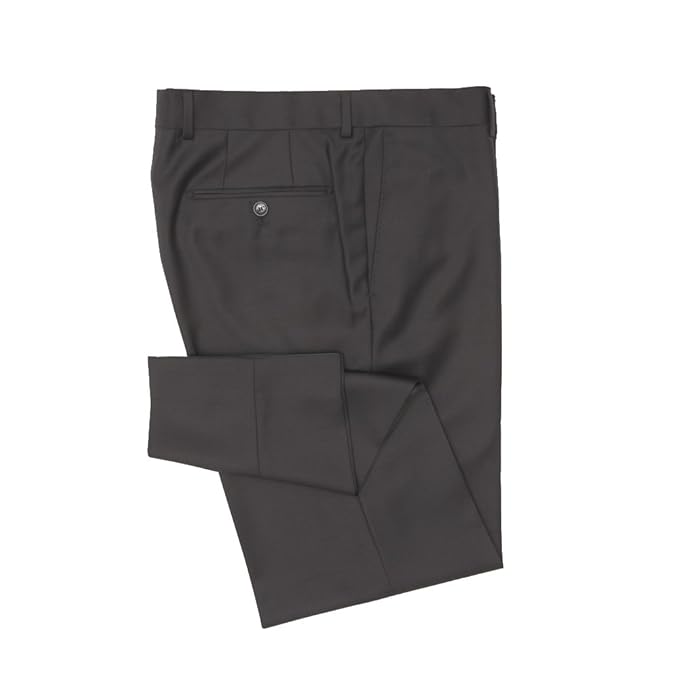 Barutti Hose Colmo Schwarz Uni Comfort Fit normaler Schnitt 100% Pure Wool Schurwolle Super 120 S