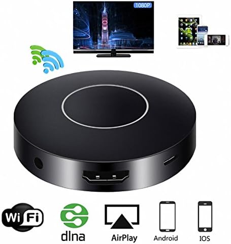 WiFi Display Dongle, UBWH Compact Wireless Display Receiver 1080P Full HD &amp; AV Dual Output Display Adapter for iOS iPhone iPad Android Device Smartphone Pad Macbook, Support DLNA Airplay Miracast