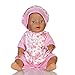MagiDeal Pink Dots Pajamas + Bear Hat Clothes Outfit for 43-45cm Zapf Baby Born Doll