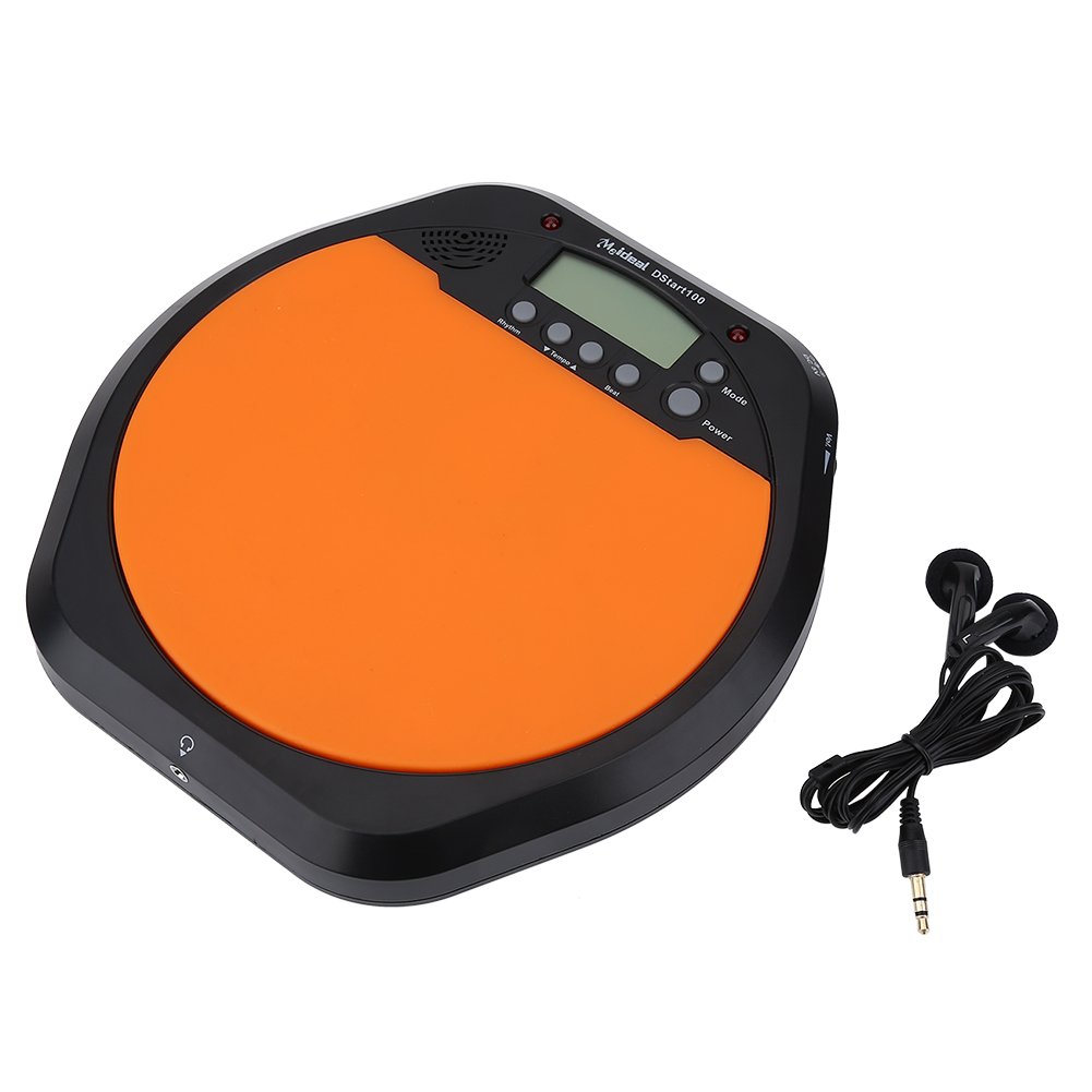 Drum Practice Training Pad, Digital Electronic Drum Training Pad Tempo Metronome with Earphone Practical Musical Instrument Accessories Musical Instrument