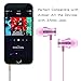 Mayama Compatible with Apple Samsung Wired Headphones in Ear Magnetic Metal Sport Earbuds Sweatproof Headsets with Mic Noise Canceling HiFi Stereo Heavy Bass Earphones for Workout Run Gym (Rose Gold)