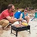 Uten Barbecue Grill Portable Lightweight Simple Charcoal Grill Perfect Foldable Premium BBQ Grill for Outdoor Campers Barbecue Lovers Travel Park Beach Wild etc.[Small, Black]