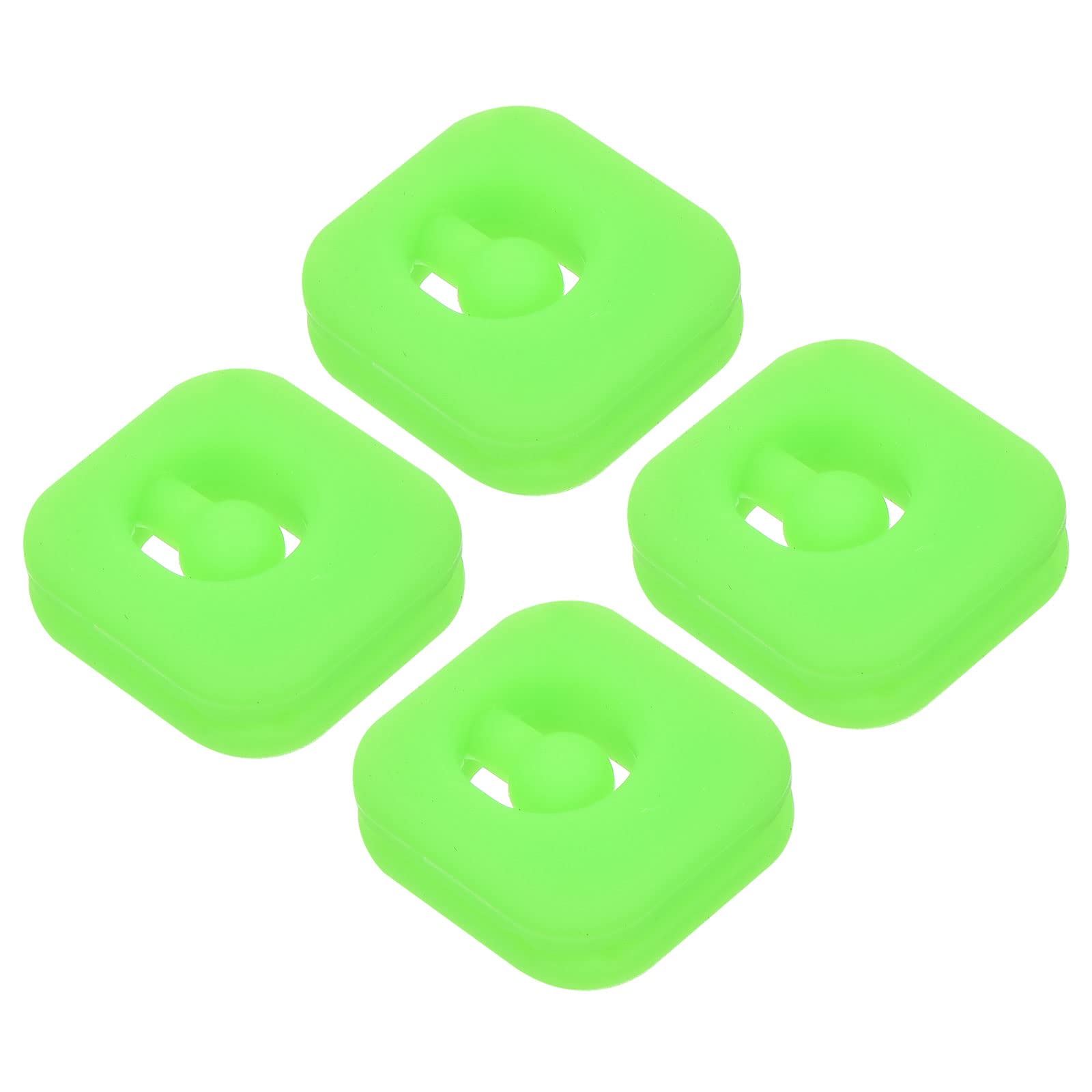 PATIKIL Tennis Vibration Dampener, 4 Pack Square-shaped Silicone Shock Absorber Racket String Damping for Tennis Racquet, Green