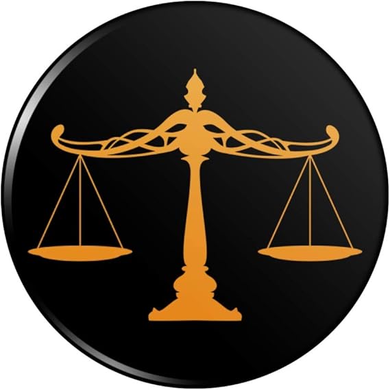 Scales Of Justice Legal Lawyer Pinback Button Pin Clothing