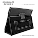 iPad Air 2 Case, Snugg Executive Black Leather Smart Case Cover Apple iPad Air 2 Protective Flip Stand Cover with Auto Wake/Sleep