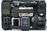 New Upgraded Travel Electronics Organizer, A Portable Case For Carrying Cords, Wires, Chargers, Adapters, Headphones, Gadgets and Small Accessories, 12 X 8 Inch (Black)