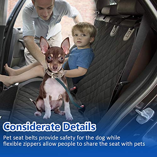 BellaBailey Dog Car Seat Cover Waterproof with Mesh Window, 1 Removable