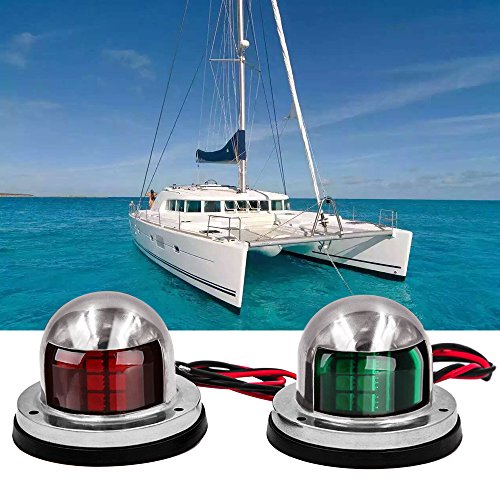 Obcursco LED Navigation Lights Deck Mount, New Marine Sailing Lights