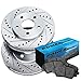 PowerSport Front Brakes and Rotors Kit |Front Brake Pads| Brake Rotors and Pads| Ceramic Brake Pads and Rotors |fits Buick Enclave, Chevrolet Traverse, GMC Acadia, GMC Acadia Limited, Saturn Outlook