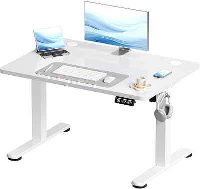 Devoko Electric Standing Desk 100x60cm Sit Stand Table White