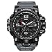 Mens Military Waterproof Digital Watch Analog Display Sports Watches Multifunctional Wrist Watches for Men (Dark grey)