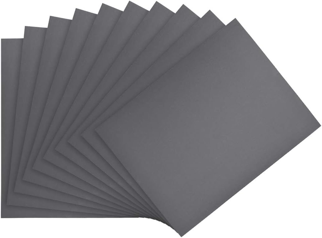 sourcing map 2000 Grits Sanding Sheets 9-inch x 11-inch Wet Dry Silicon Carbide Sandpaper for Wood Furniture Metal Automotive Polishing 10pcs