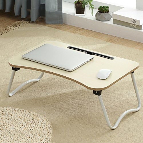 Folding Laptop Desk Table Stand, Computer Laptop Stand,Foldable Breakfast Tray,Study Desk,Lazy Table Bed Desk，Portable Folding (Color : T-58 * 38 * 27)