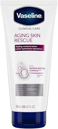 vaseline aging skin rescue on face