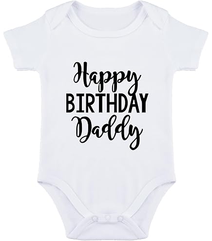 Tstars Happy Birthday Daddy Baby Outfit New Dad Birthday Gift Long Sleeve Bodysuit Newborn Red: Clothing, Shoes & Jewelry