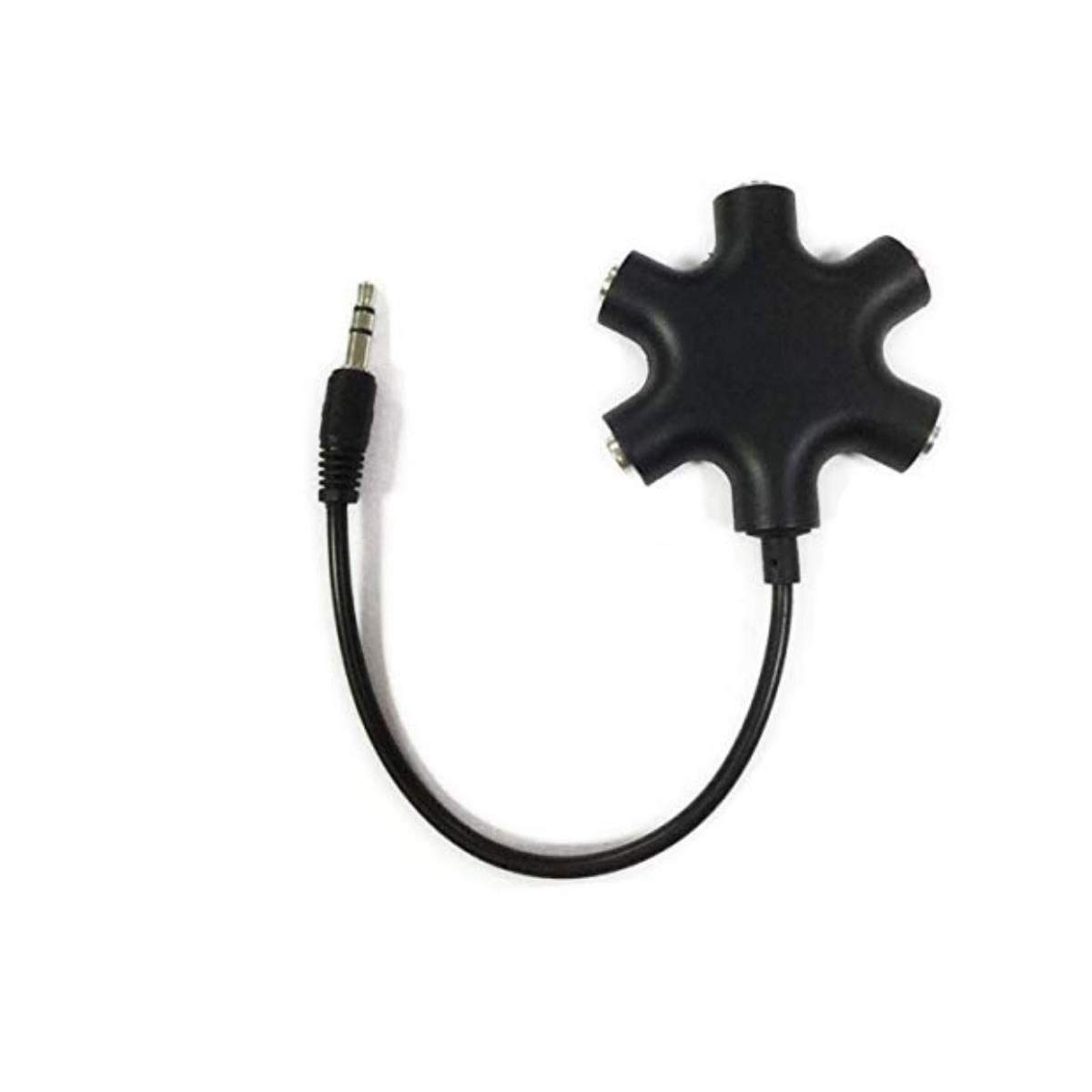 Photo 1 of JWCE. Headphone Splitter - 5 Ports for 3.5mm Devices 5 Ways Adaptor 3.5mm Audio Stereo Splitter Cable 3.5mm Male to 5 Port 3.5mm Female for Earphone and Headset Splitter Adapter for iPhone