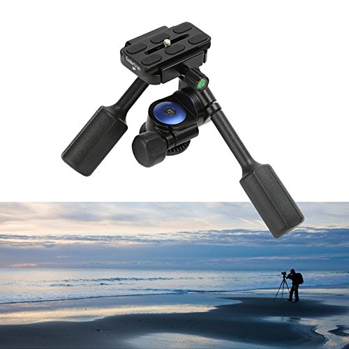 Koolertron Video Tripod Monopod Ball Head 3-way Fluid Head Rocker Arm with Quick Release Plate for Canon Nikon Sony DSLR Camera